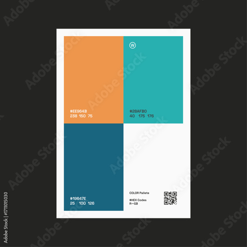 Duck Blue Brown Color Pallette Poster Design