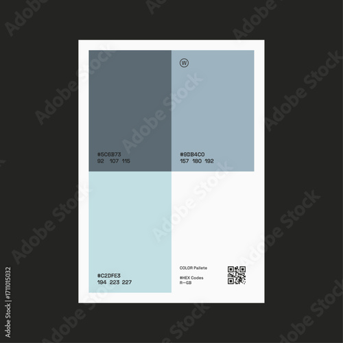 Frosted Slate Color Pallette Poster Design