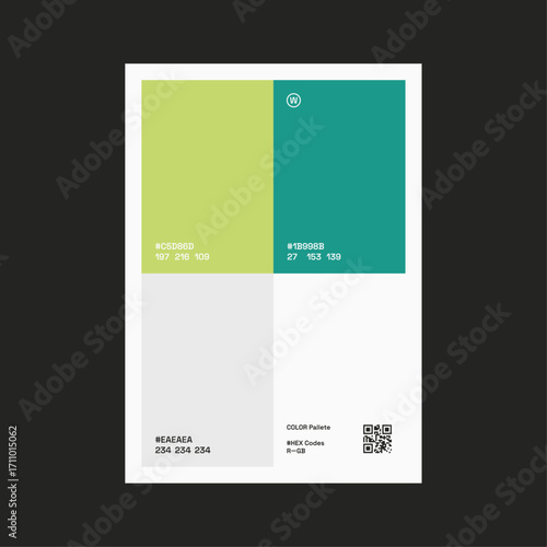 Sage Leaf Color Pallette Poster Design