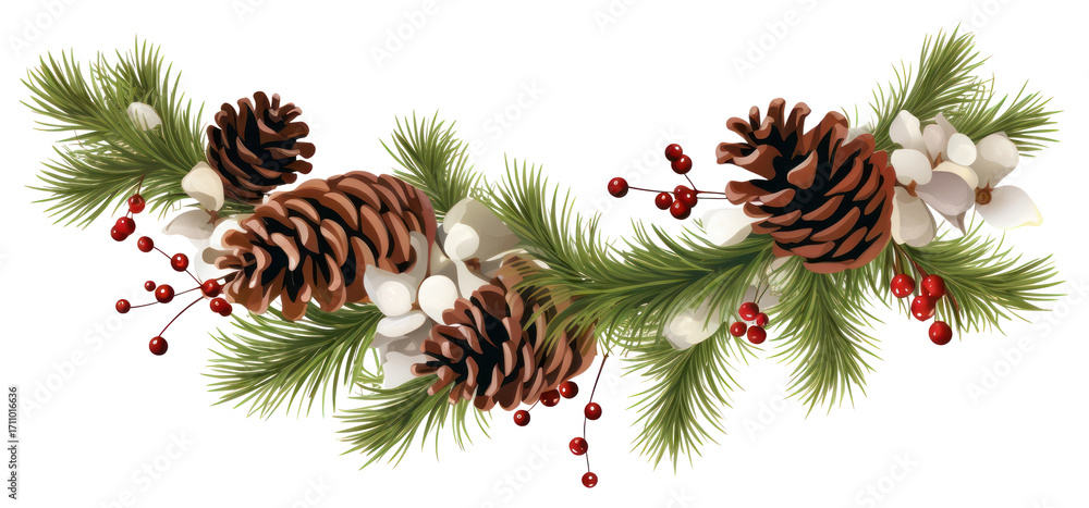 Naklejka premium PNG Pine arrangement decoration pinecone.