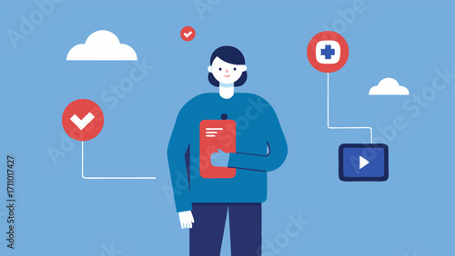 Emergency Alert A user standing in a public place with their wearable device flashing an alert icon demonstrating the devices ability to send emergency health signals.