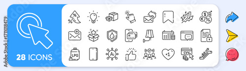 Consumption growth, New mail and Squad line icons. Interest rate, AI generate, Inflation icons. Pack of Cvv code, Packing boxes, Phone icon. Gas cylinder, Calendar, Lock pictogram. Vector