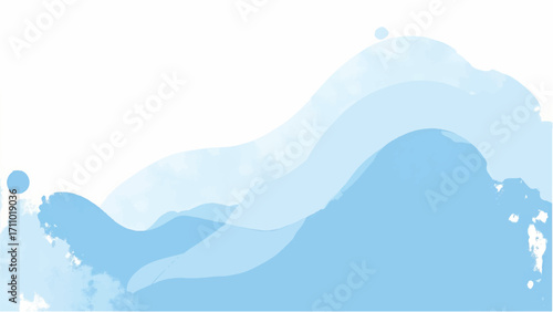 Abstract watercolor background with fluid curve lines texture and white space for text. Watercolor texture. 