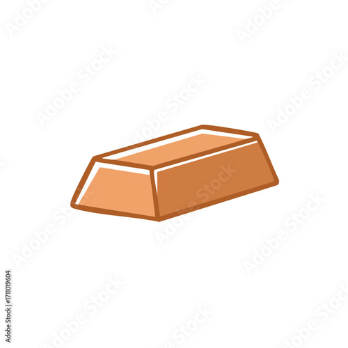 bronze bar, a symbol of wealth and value, set against a clean backdrop, representing financial prosperity and investment