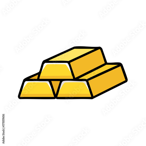 A stack of gold bars, a symbol of wealth and prosperity. The gold bars are perfectly stacked, representing financial security and value