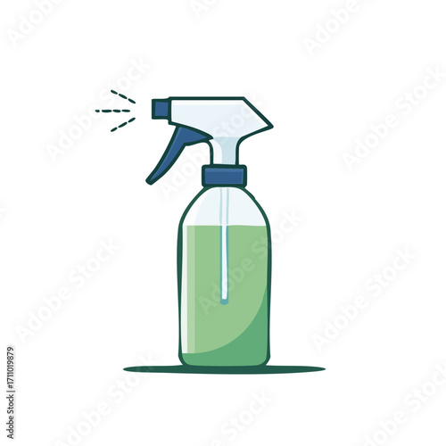 Cleaning spray bottle, illustrating a refreshing and eco-friendly cleaning solution. Perfect for promoting cleanliness, hygiene, and environmentally conscious products