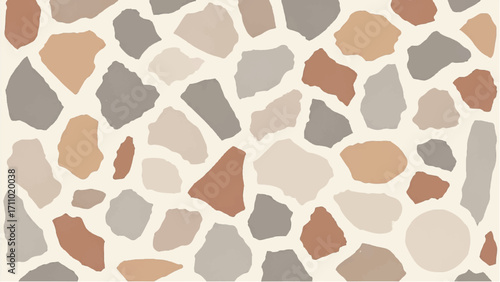 Stone wall background. Stone wall pattern for home exterior design texture backdrop. Vector illustration.	