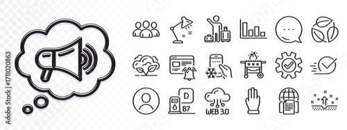 Airport transfer, Refrigerator app and Table lamp line icons for web app. Glare of light effect. Message icon. Pack of Internet notification, Checkbox, Three fingers pictogram icons. Vector
