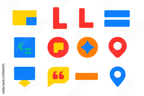 CSS Pseudo Element Icons. Flat vector icons of CSS Pseudo Elements: ::before content, ::after content, ::first-letter,