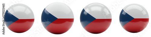Free Download Czech Republic Flag Soccer Ball On Isolated Transparent Background - GFXLoad