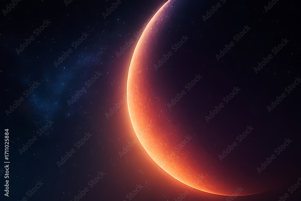 Fototapeta premium An alien planet in deep space