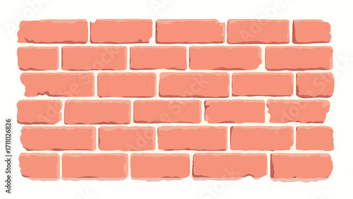 Brick wall background. Seamless brick wall. Brick wall pattern texture. Vector illustration.