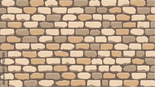 Stone wall background. Stone wall pattern for home exterior design texture backdrop. Vector illustration.	