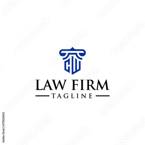 CW or HW law logo design inspiration