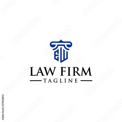 EW law logo design inspiration