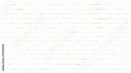 White brick wall background. Brick wall pattern. Illustration of a white brick wall design.   