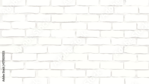 White brick wall background. Brick wall pattern. Illustration of a white brick wall design.   
