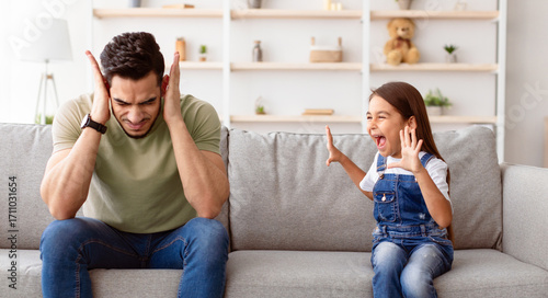Bild auf Leinwand Problems Of Parenthood Concept