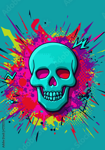 Experience the vibrant popart culture of a new era in 2025 with this dynamic, colorful spiral explosion graphic, a bold statement of modern design