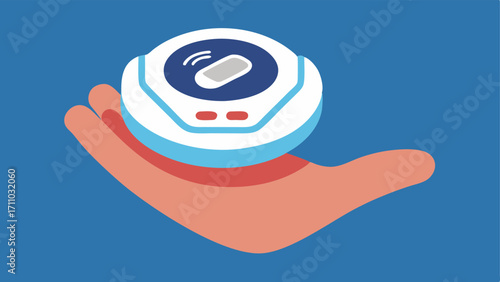Compact Design A vector showing the small ergonomic ultrasound device in the palm of a hand emphasizing its portability and ease of use.