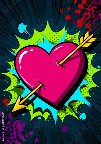 Popart Heart with Arrow 2025 A Vibrant New Culture of Color