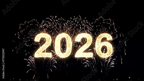 Happy New Year 2026 Fireworks Celebration 