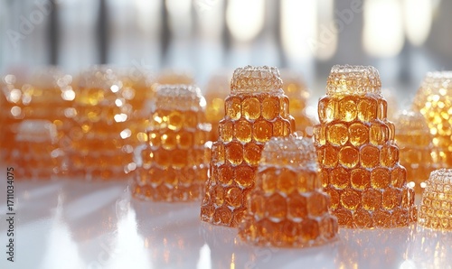 Honeycomb structures in a shallow focus