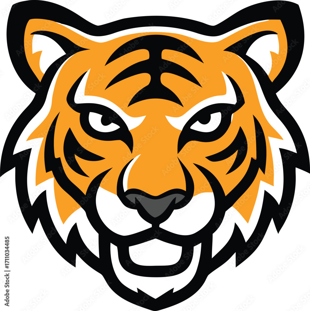 Fototapeta premium Tiger face vector