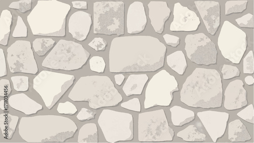 Stone wall background. Stone wall pattern for home exterior design texture backdrop. Vector illustration.	
