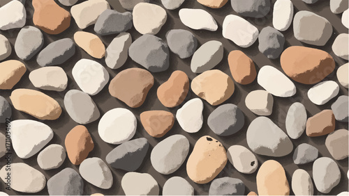 Stone wall background. Stone wall pattern for home exterior design texture backdrop. Vector illustration.	