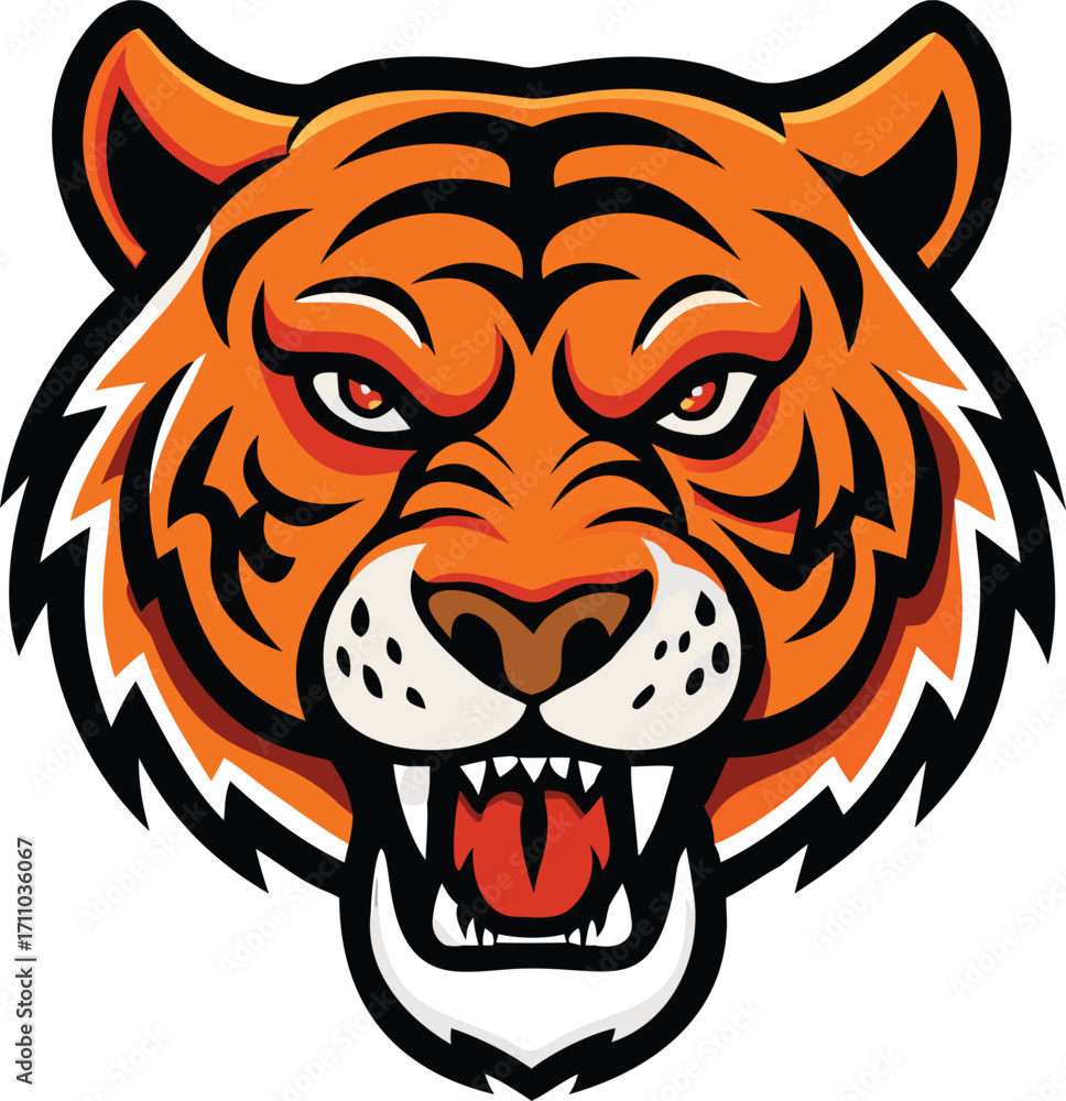 Obraz premium Tiger face vector