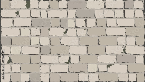 Stone wall background. Stone wall texture. Vector illustration.	