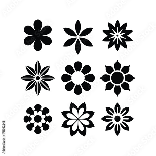 Abstract floral pattern design with delicate floral silhouettes on a textured background perfect for decorative applications silhouette