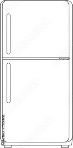 Deep freezer, refrigerator, chiller line icon editable vector illustration