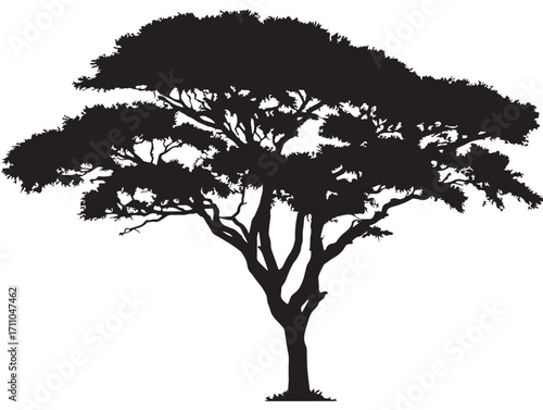 Elegant Savannah Tree Silhouette Design for Outdoor Inspirations