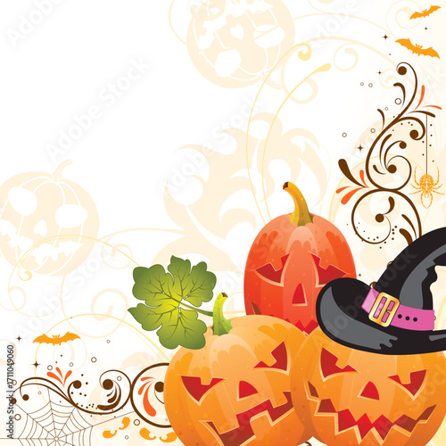 Floral Halloween background