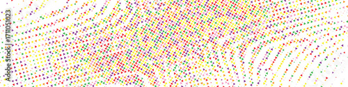 Abstract colorful scattered halftone dots texture. Perfect for party designs, modern creative art, and festive digital wallpapers