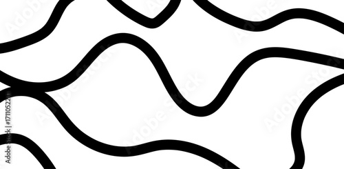 Fondo de trazo negro curvo en fondo blanco
