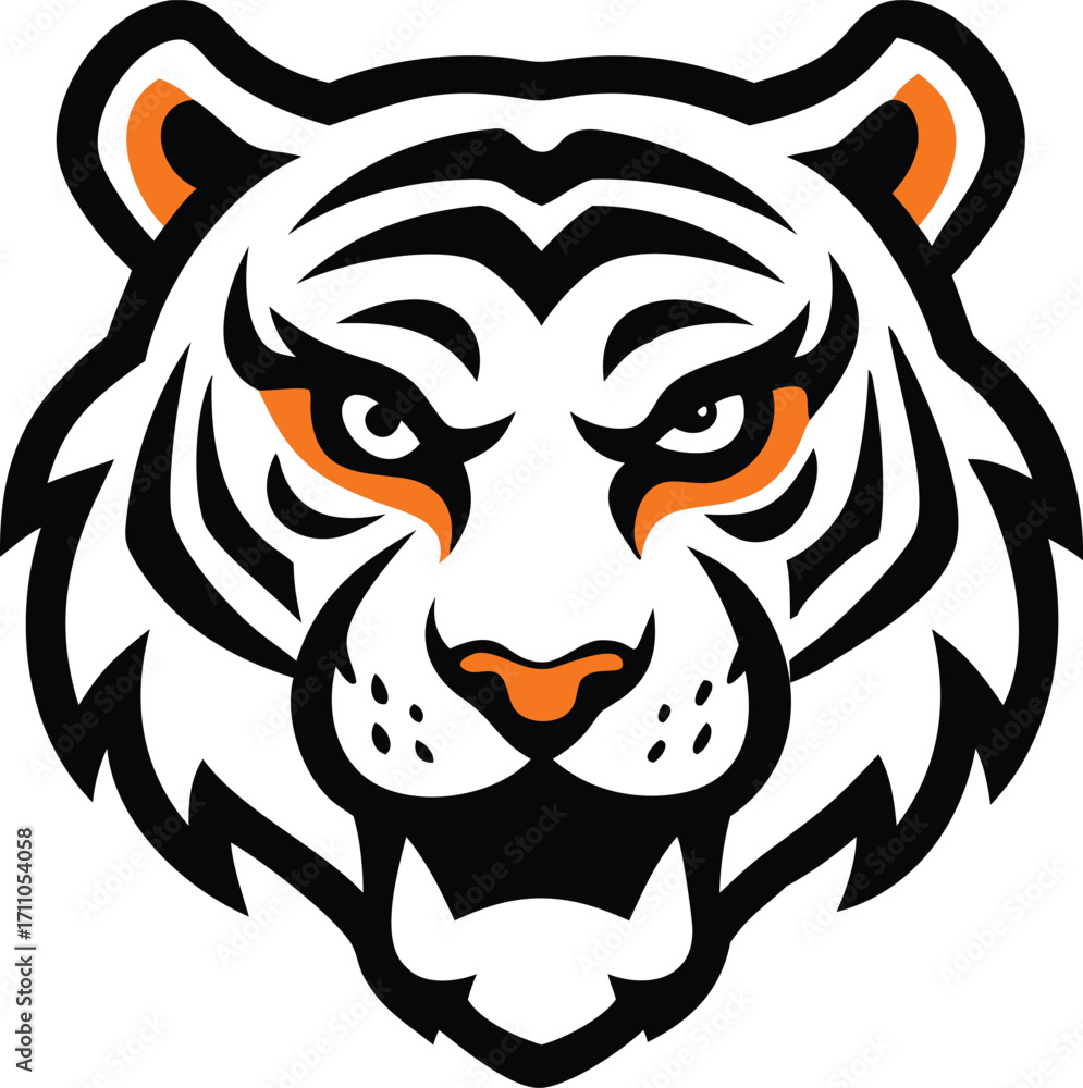 Fototapeta premium Tiger Face vector
