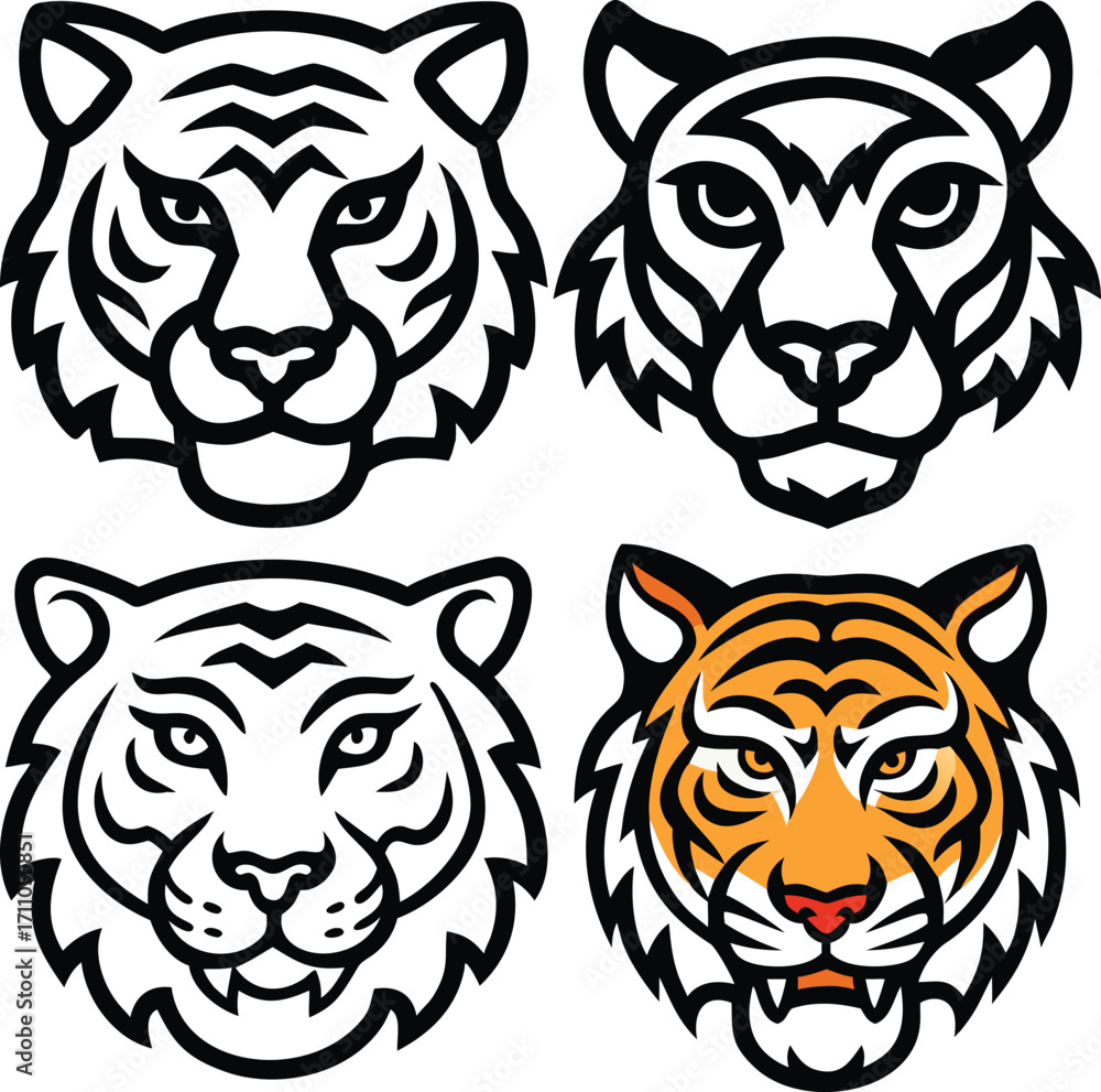 Obraz premium Tiger Head Vector