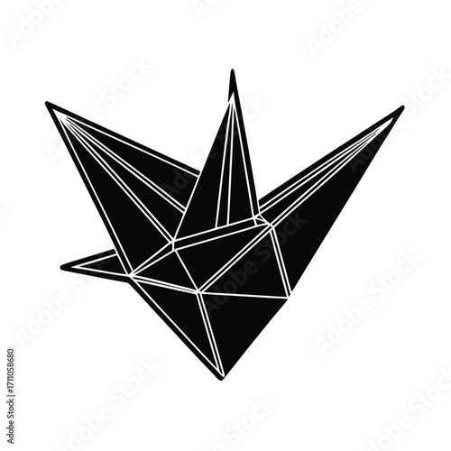 Abstract geometric pattern displaying sophisticated digital art and modern design elements isolated on transparent background