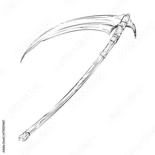 Symbol of harvest and death with a traditional design. Vector hand drawn illustration

