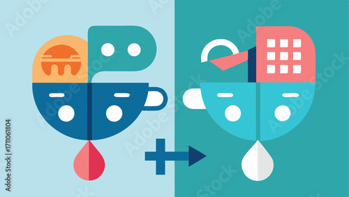 Before and After A split illustration showing the actual surgical site on one side and the augmented reality visualization of surgical goals on the other.