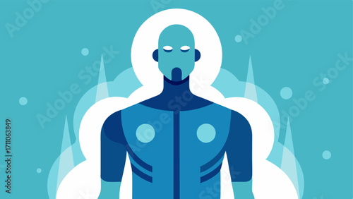 Body Coverage An artistic representation showing specific body areas being treated with vapor shields demonstrating the machines targeted cryotherapy capabilities.