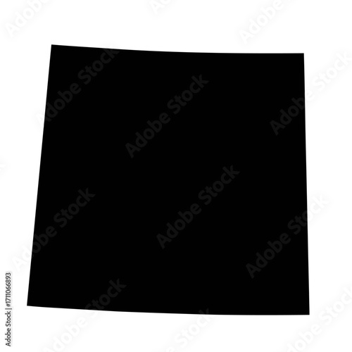 Colorado State Map A Simple Silhouette in Black and White on a Transparent Background, Optimized for Design and Educational Purposes