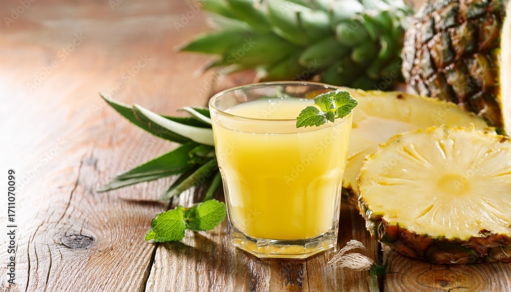 Fototapeta premium fresh pineapple juice