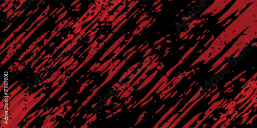 Abstract grunge red paint spill background. Blood spill on black background