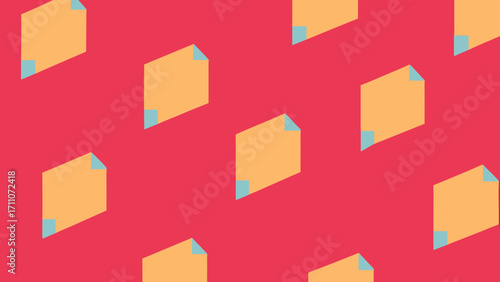 Seamless pattern with colorful houses for your sticky note paper business design