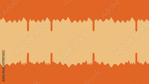 Abstract vector illustration of an urban cityscape with a grunge skyline silhouette and abstract grass landscape