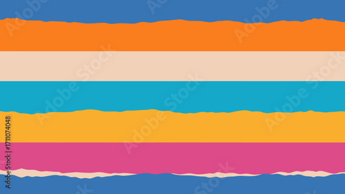Abstract watercolor clouds with a torn paper edge texture and colorful blank space for your design
